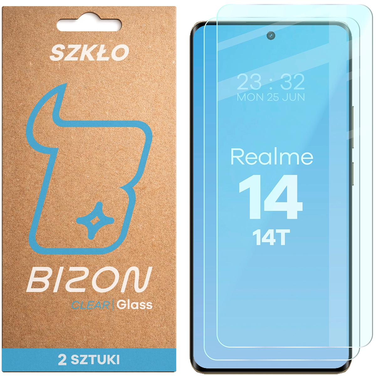 Szkło hartowane Bizon Glass Clear Duo do Realme 14 5G / Realme 14T 5G, 2 sztuki